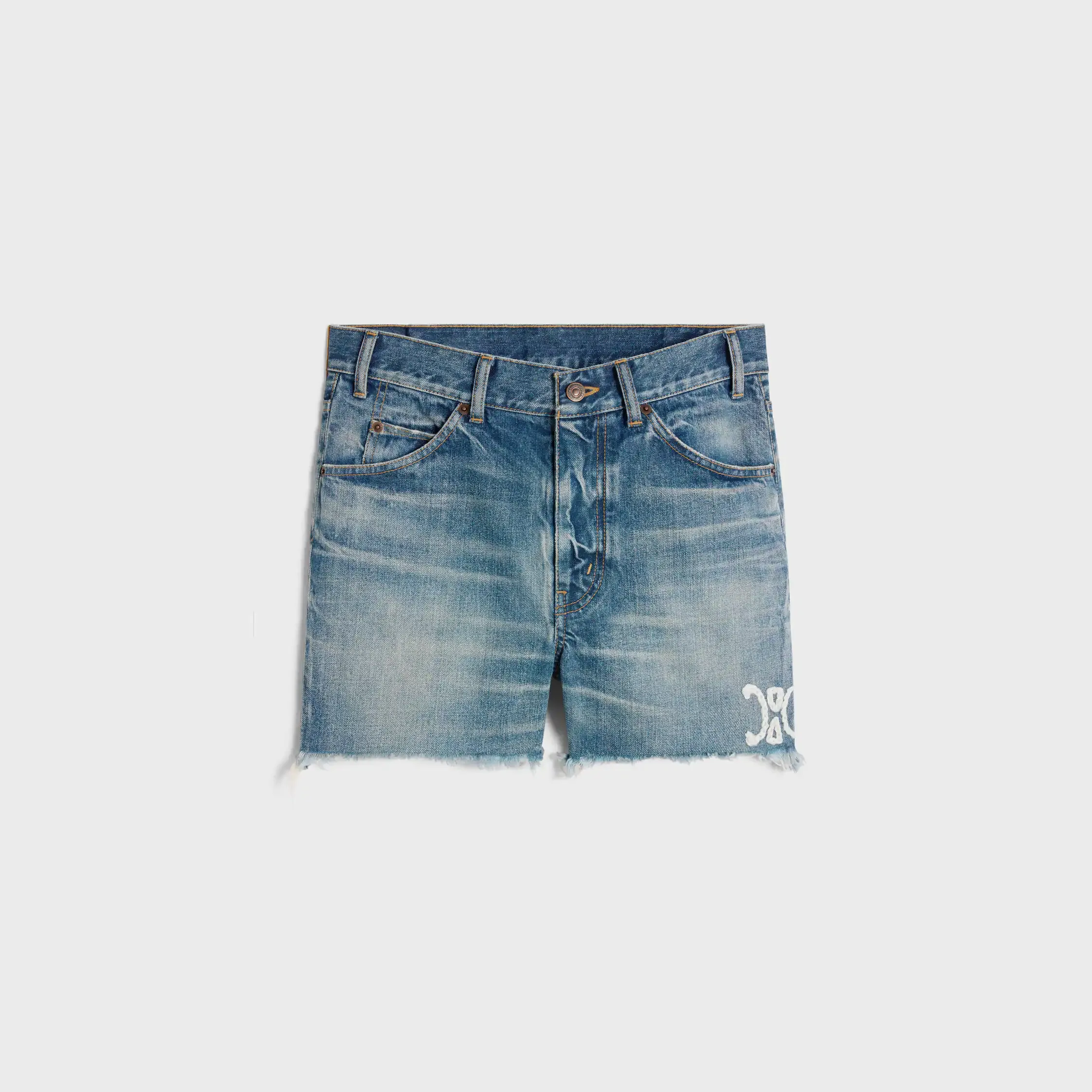 Skate-Hose im elektrischen Himmel-Wash-Denim