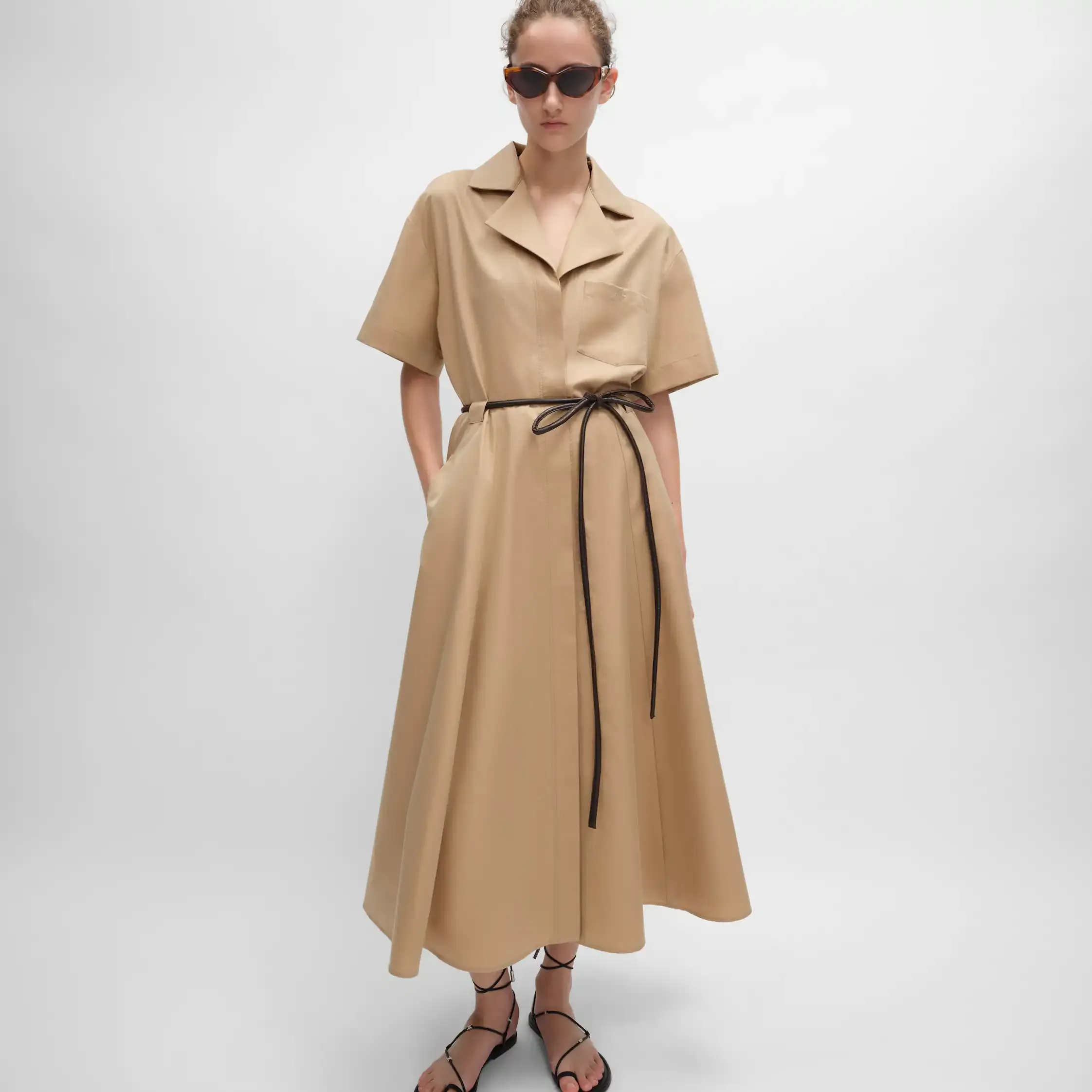 Kleid aus Baumwolle und Seiden-Twill