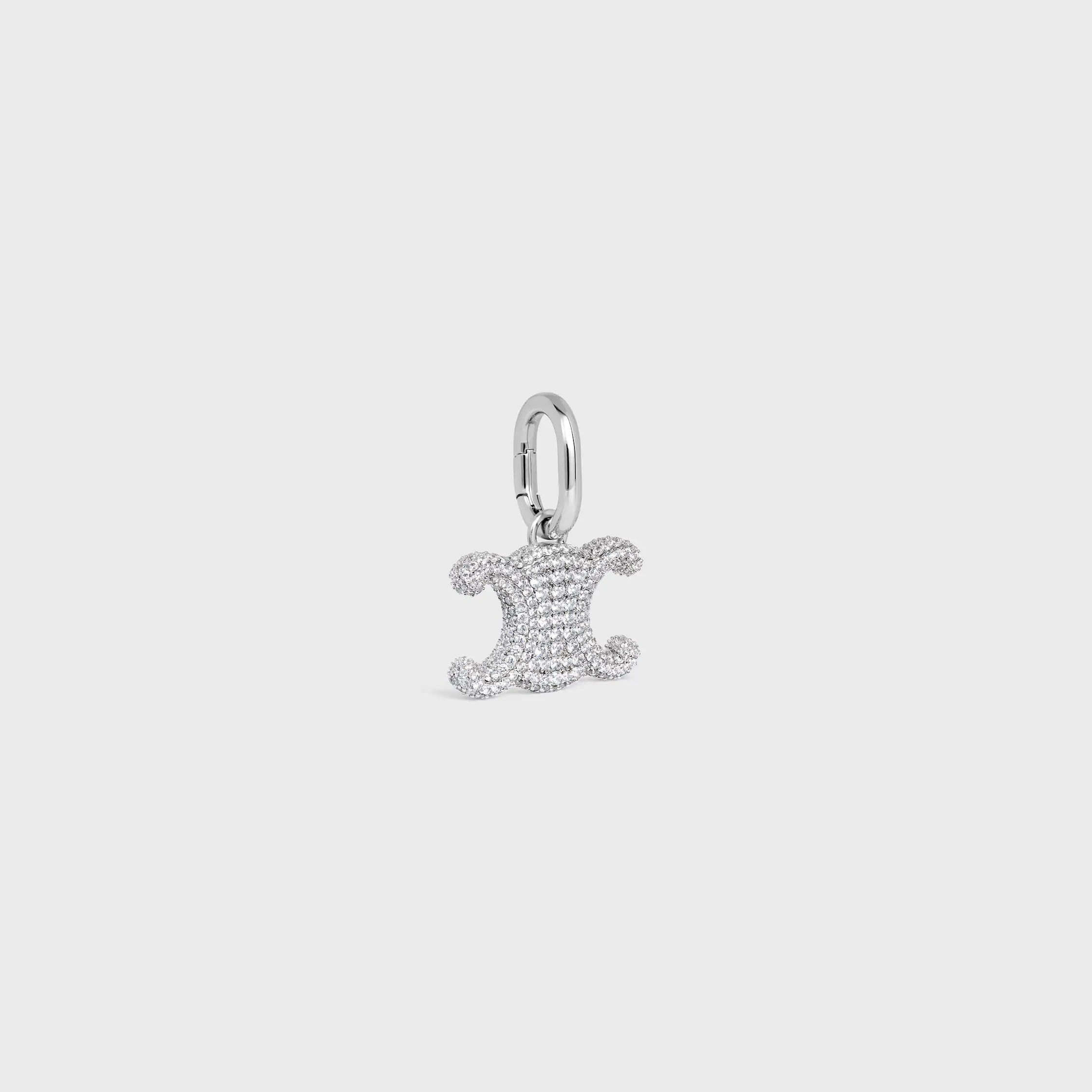 Celine-Anhänger Triomphe mit Strass und Messing mit Rhodium-Überzug