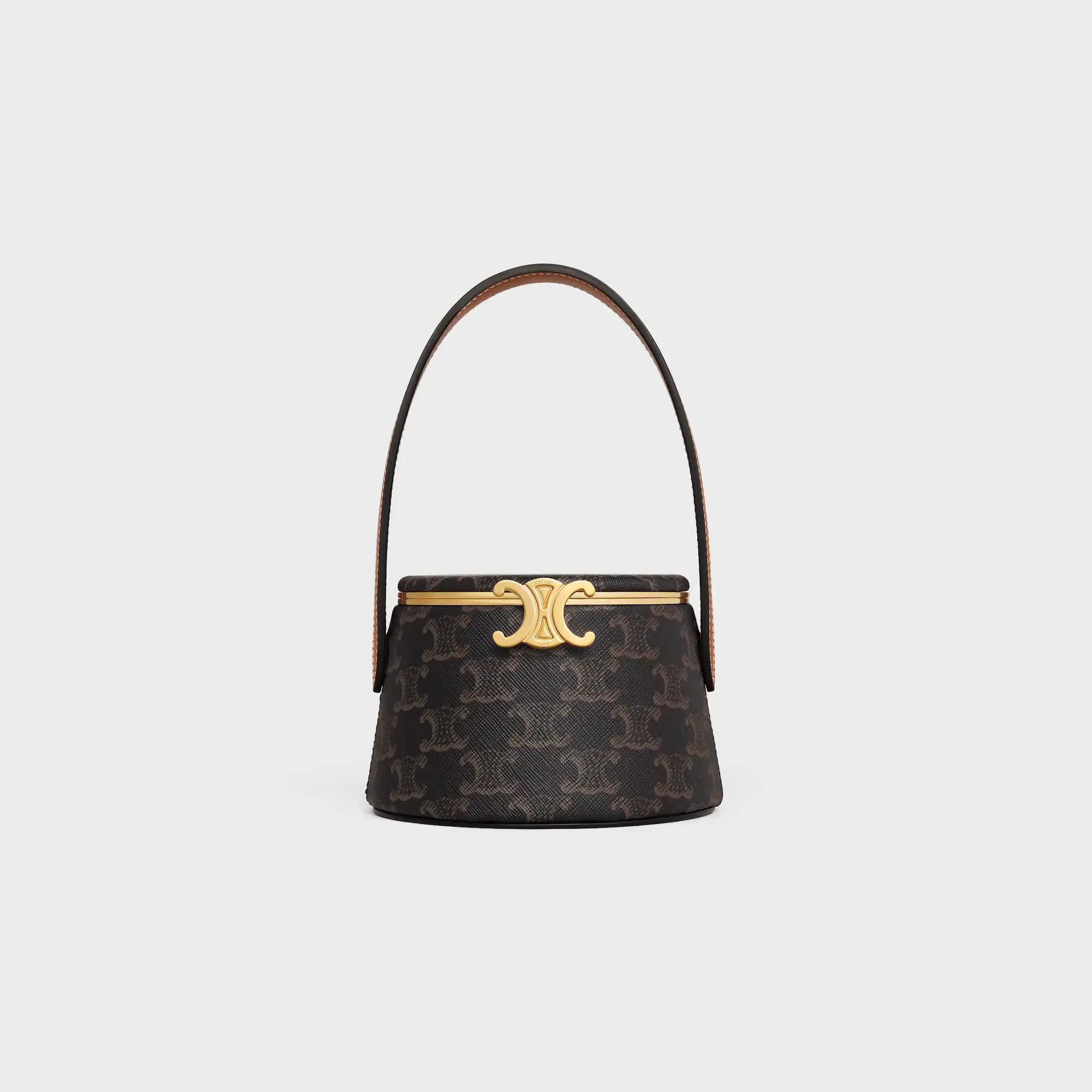 CELINE NINA MINAUDIERE aus LAMBSKIN mit TRIOMPHE-CANVAS-DRUCK und KALBSLEDER