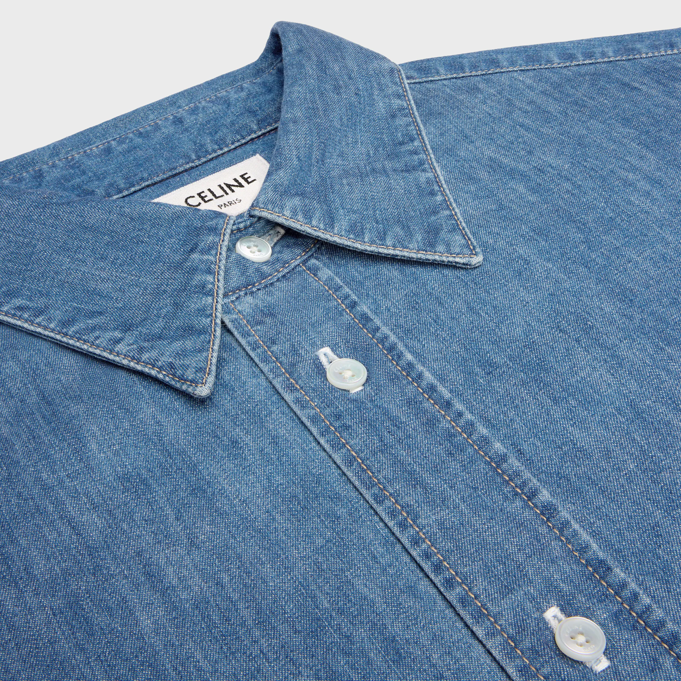 T-Shirt mit kurzen Ärmeln aus Baumwolldenim