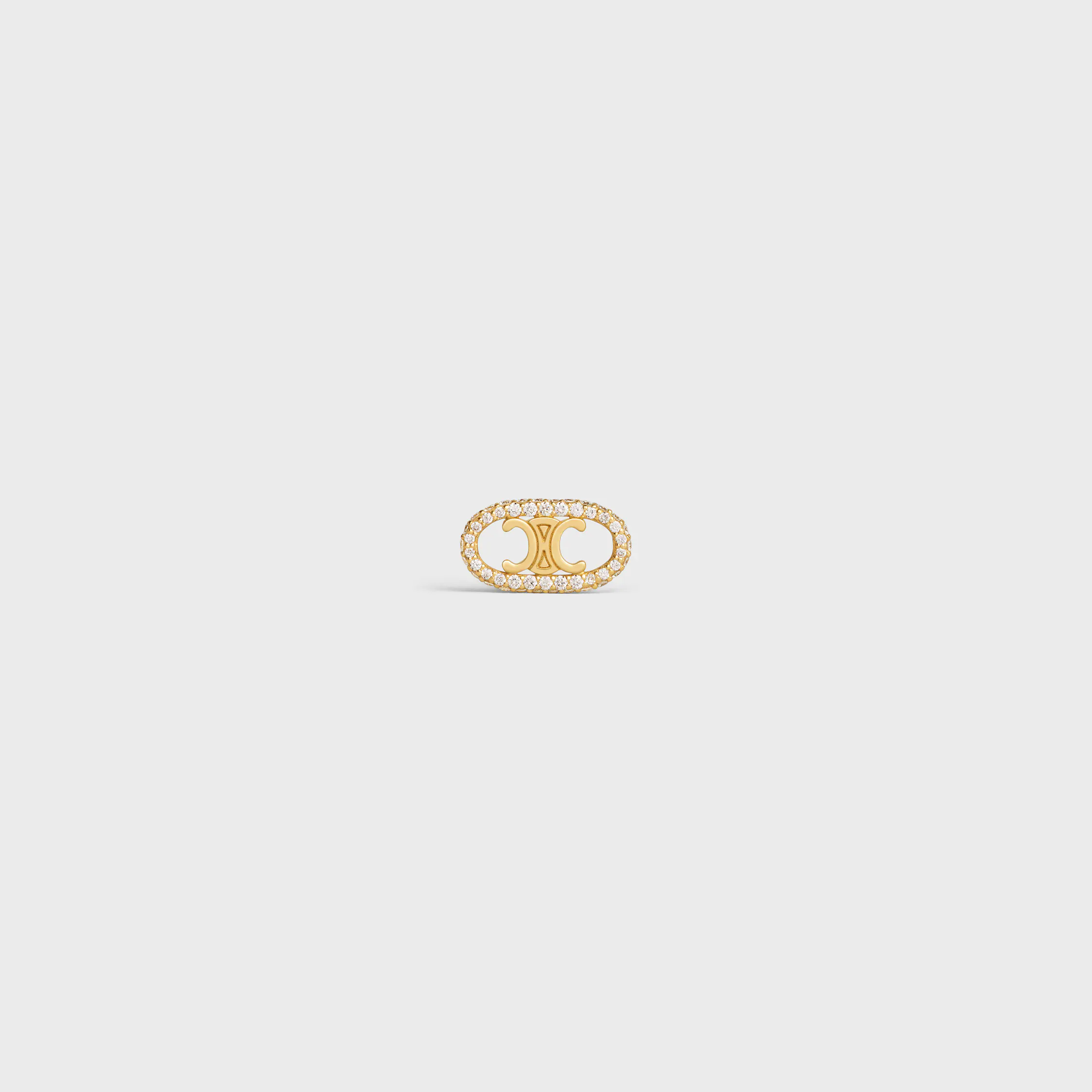 Ohrstecker Maillon Triomphe in Gelbgold und Diamanten