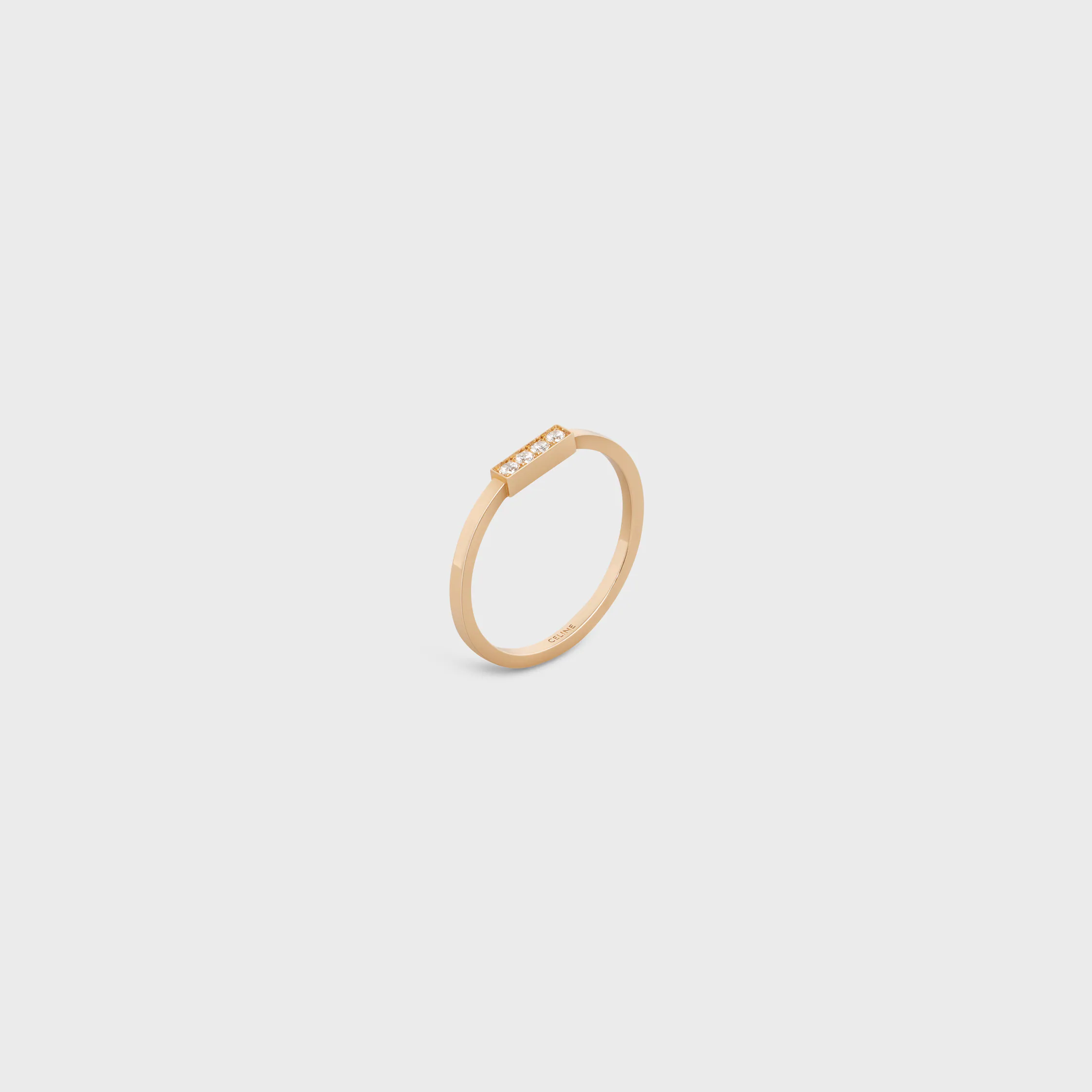 Celine Line Ring aus Gelbgold und Diamanten