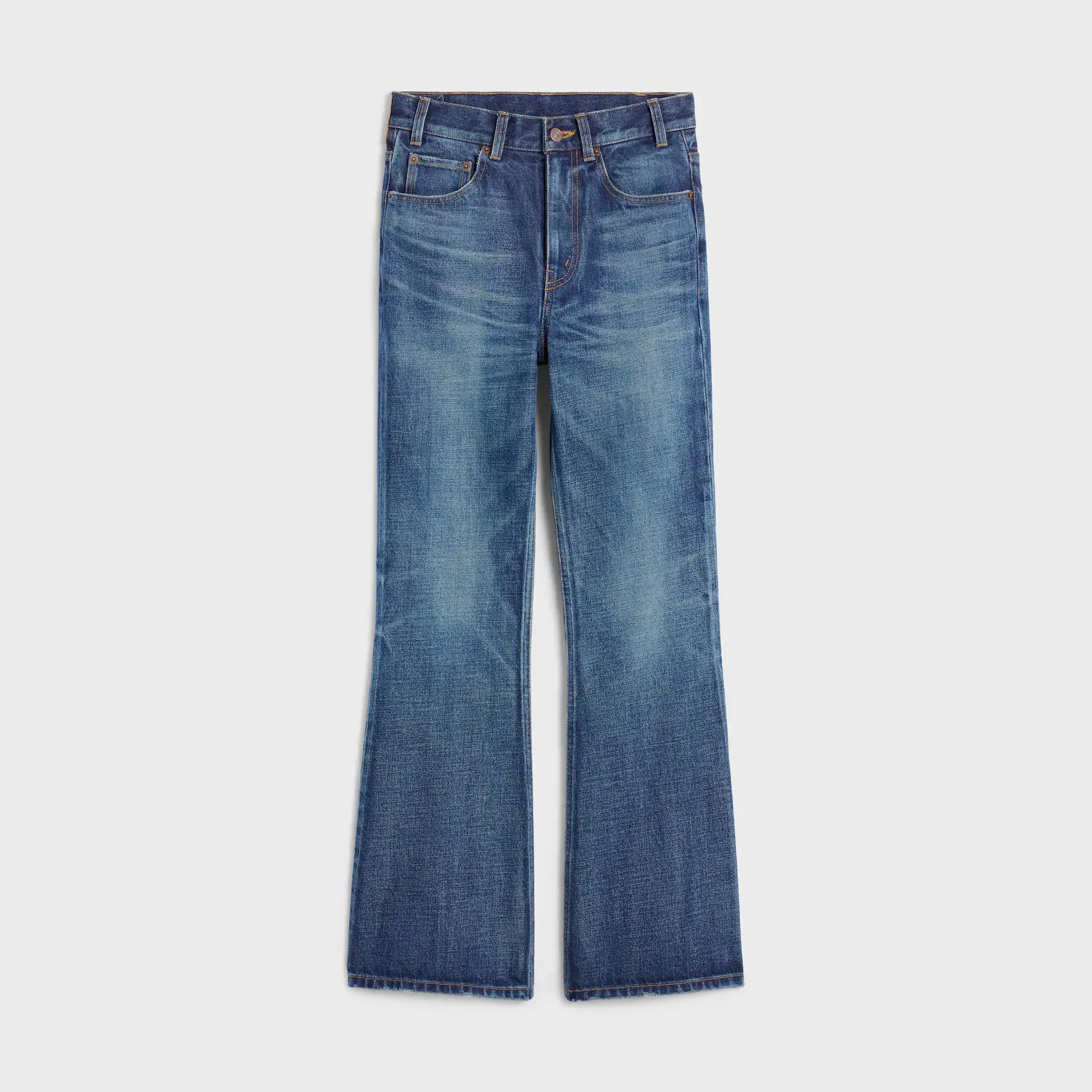 Bootcut-Jeans aus dunklem Union-Wash-Denim