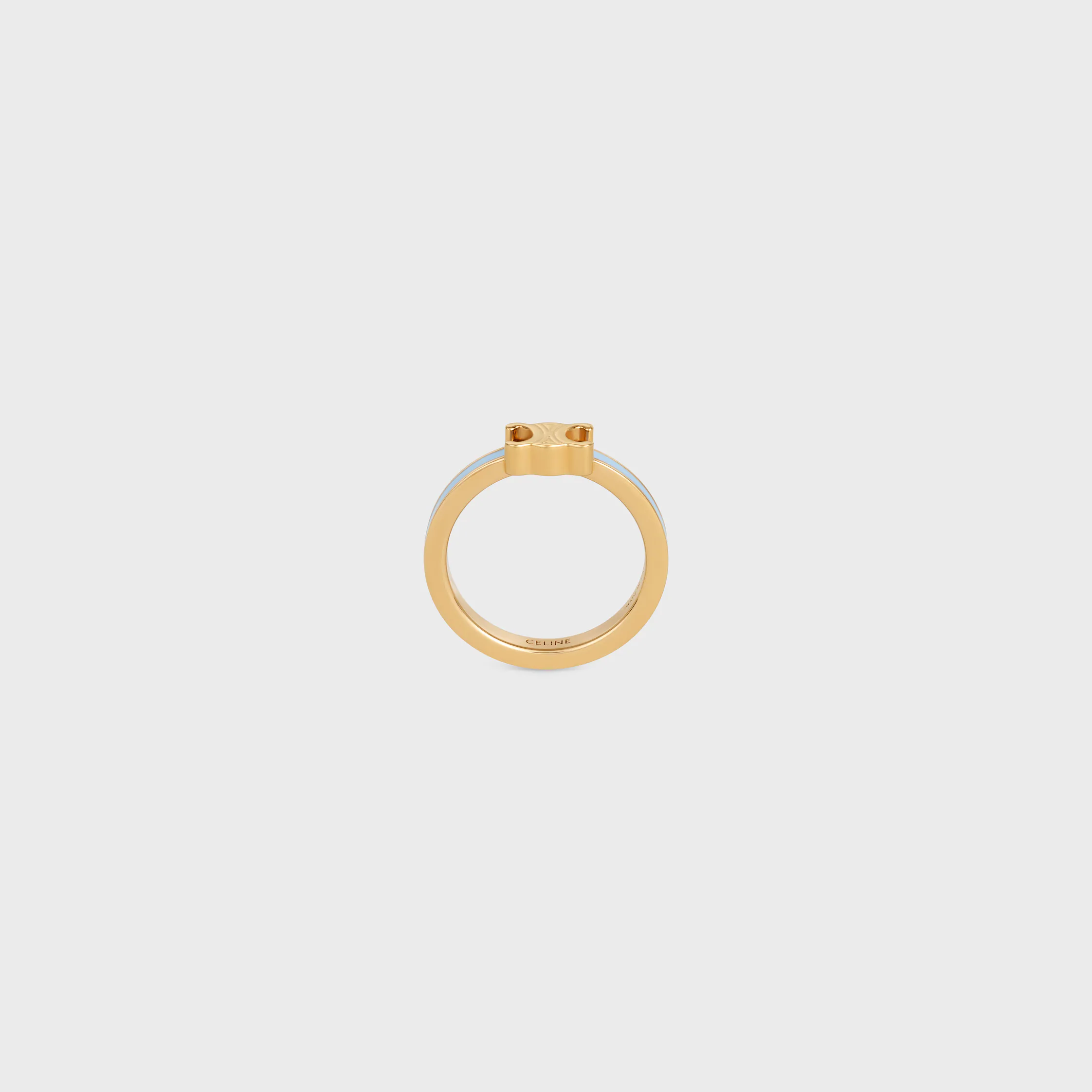 Triomphe-Ring aus Email und Messing mit Goldfinish
