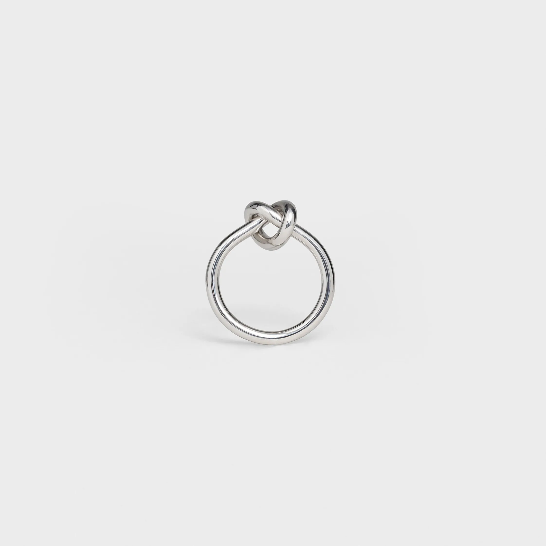 Knot-Ring aus Messing mit Rhodium-Oberfläche