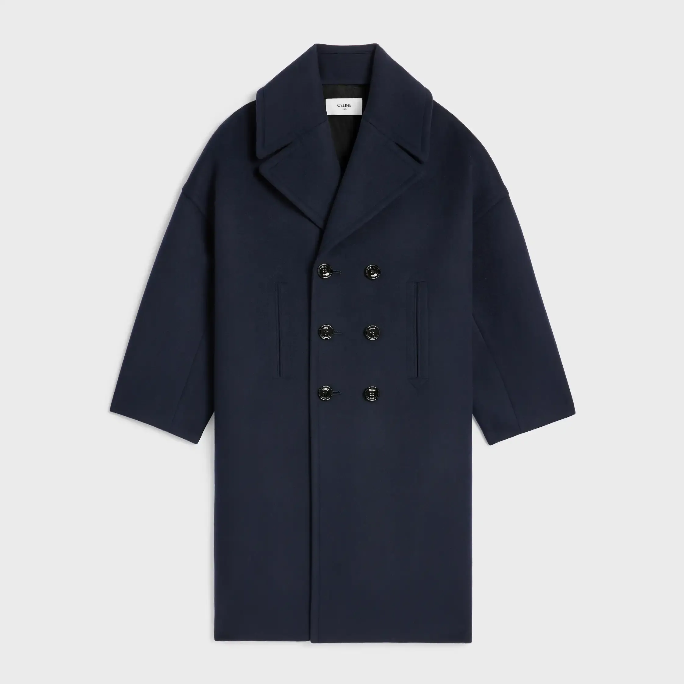 Langes Peacoat aus Wollfilz