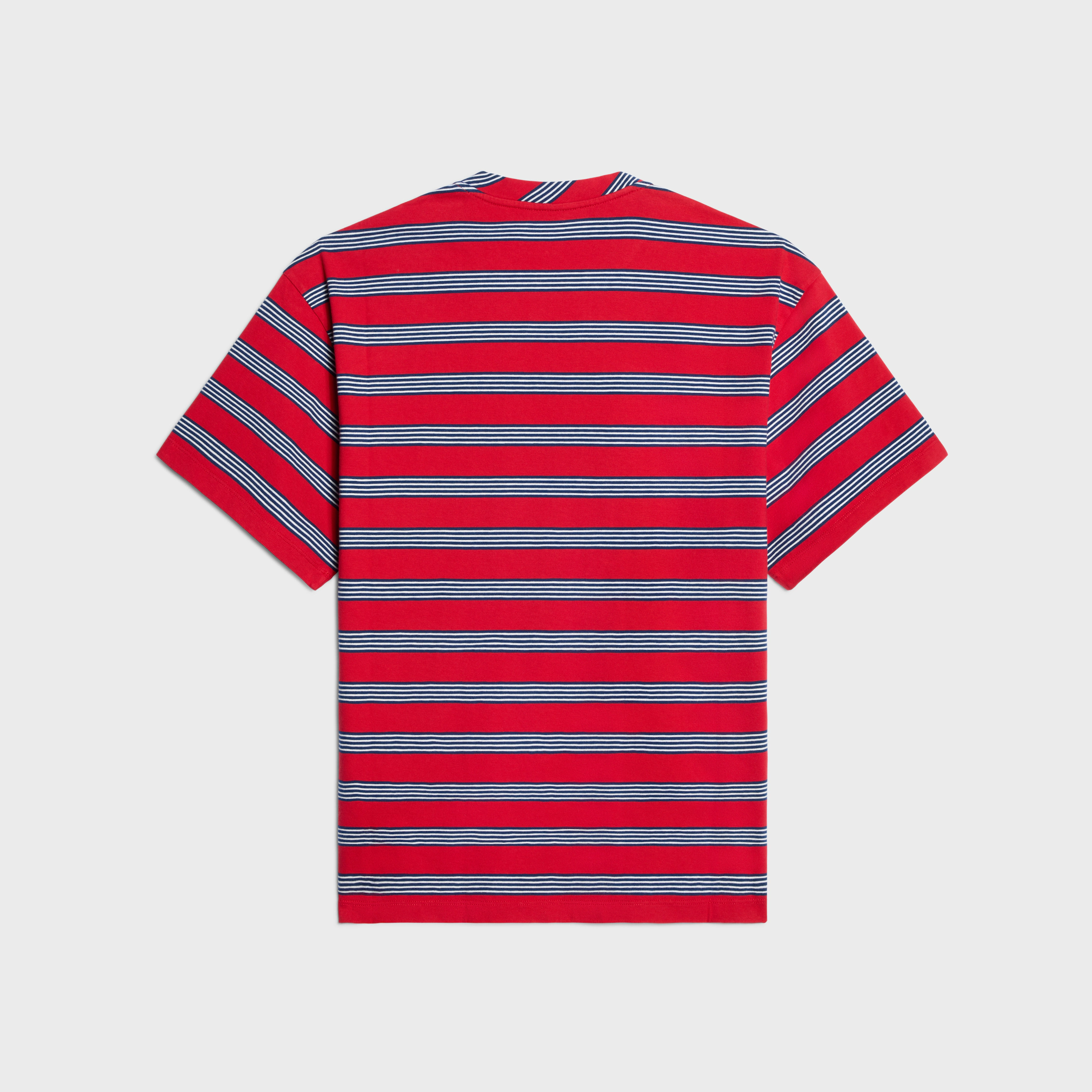 Regular T-Shirt aus gestreiftem Baumwolljersey