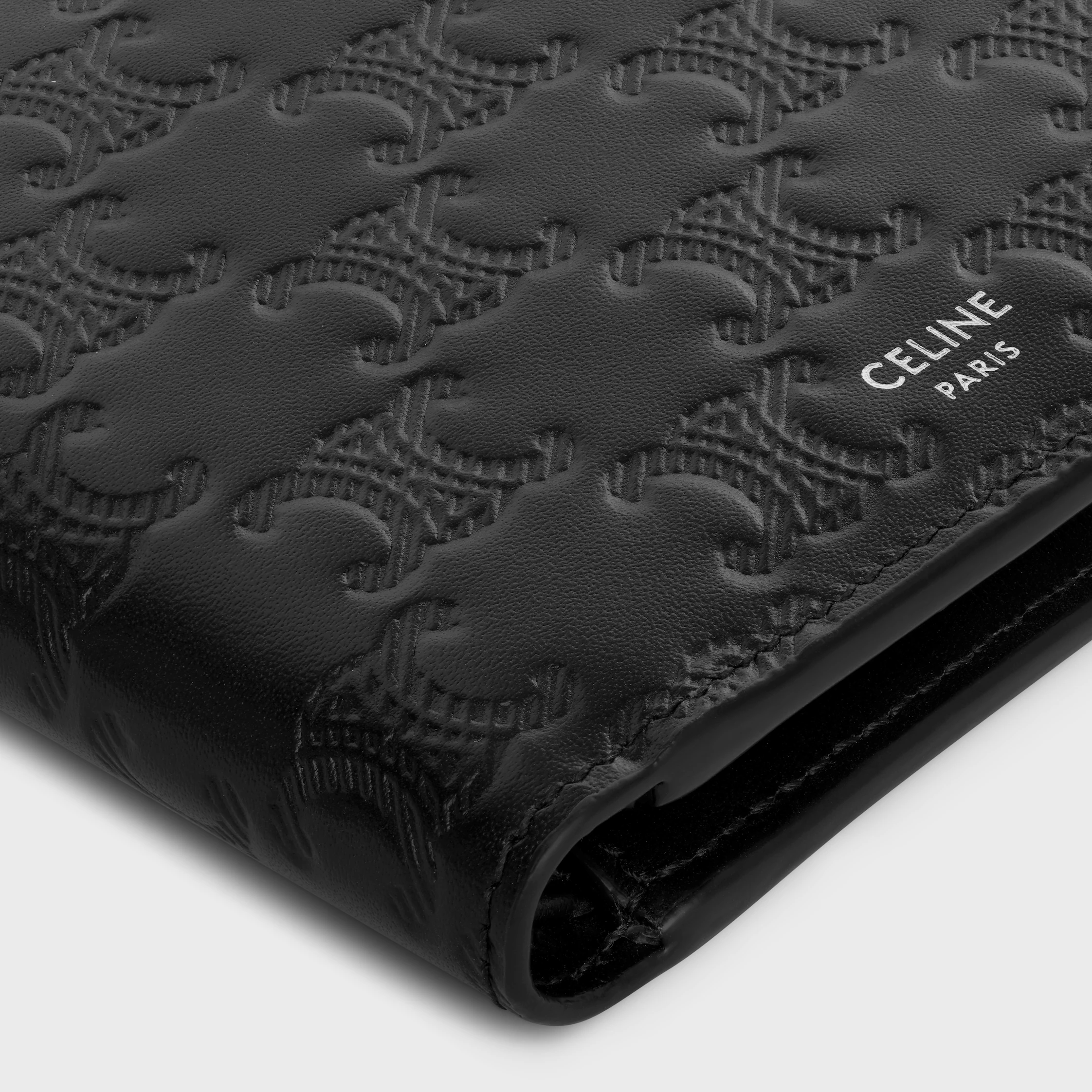 Bifold-Geldbörse aus Kalbsleder mit Triomphe-Prägung