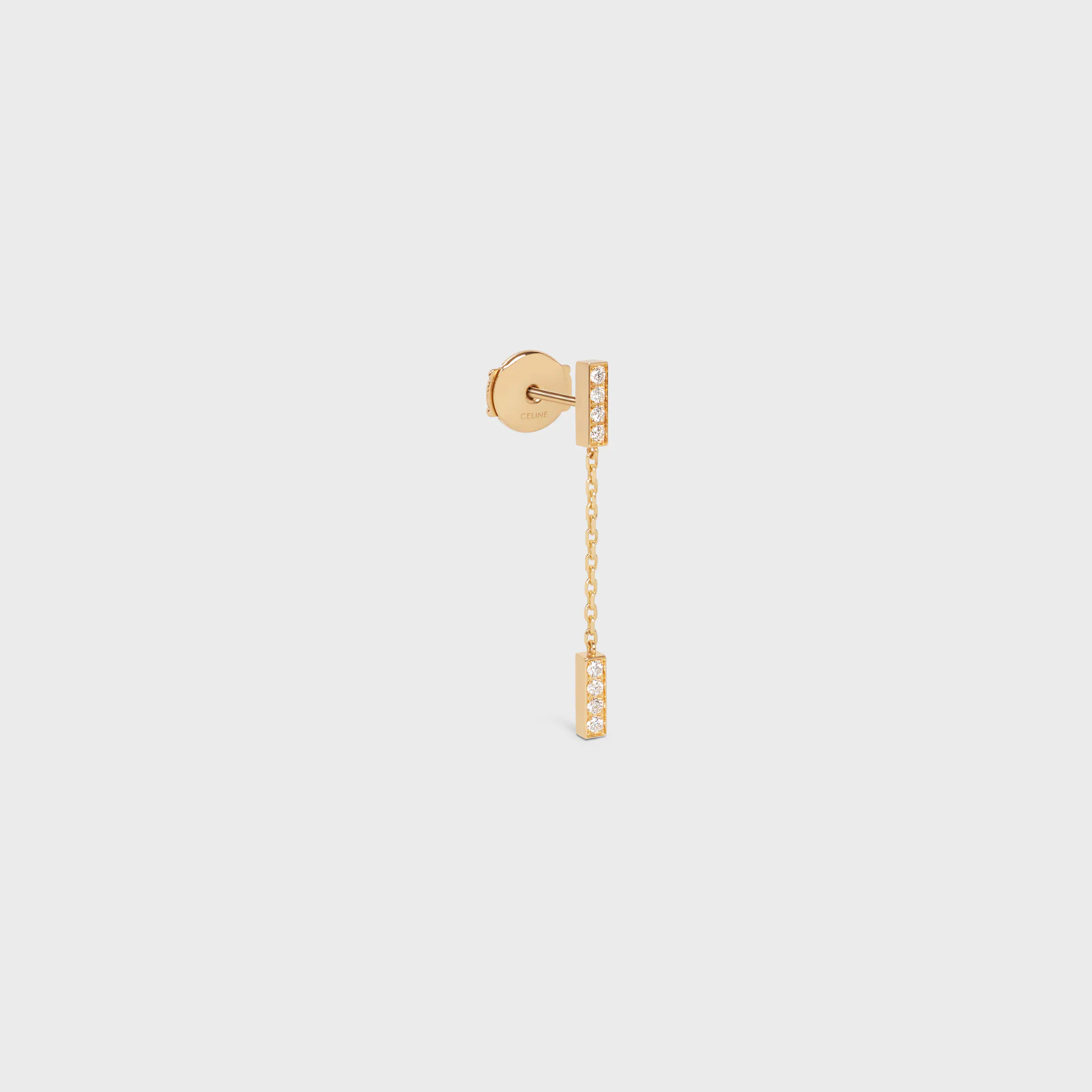 Celine Line Doppelohrring aus Gelbgold und Diamanten