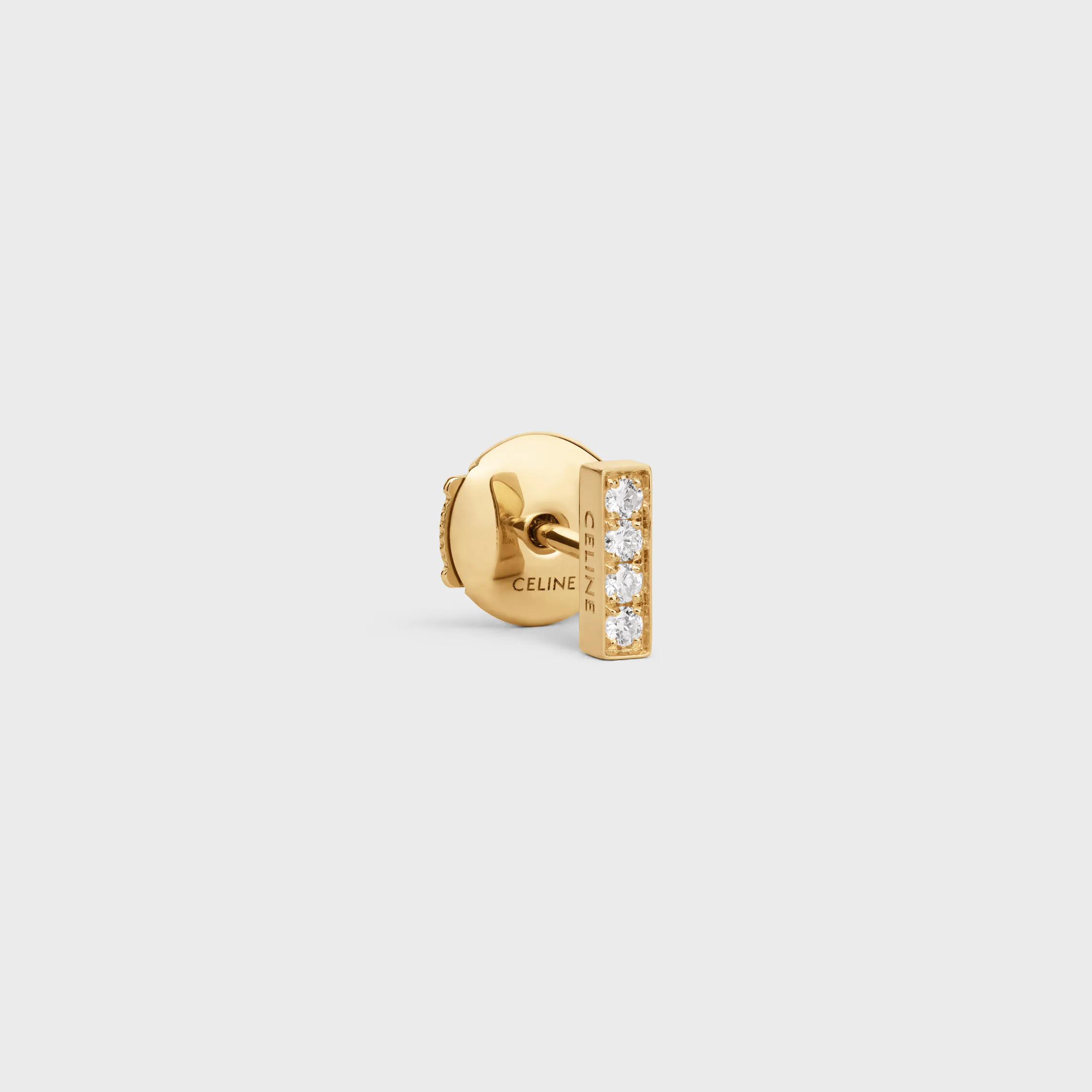 Celine Line Stecker in Gelbgold und Diamanten