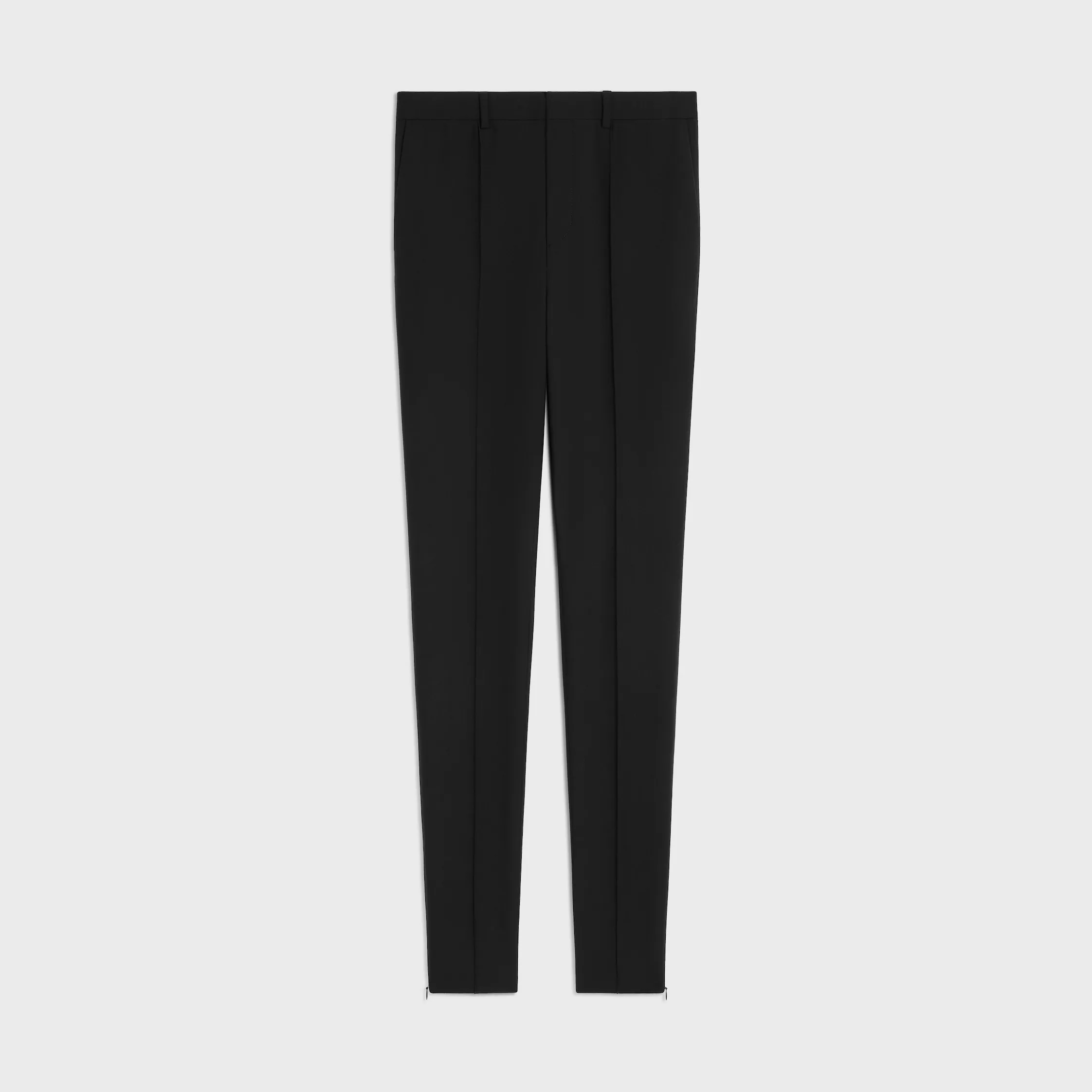 schmale Hose aus Stretch-Woll-Gabardine